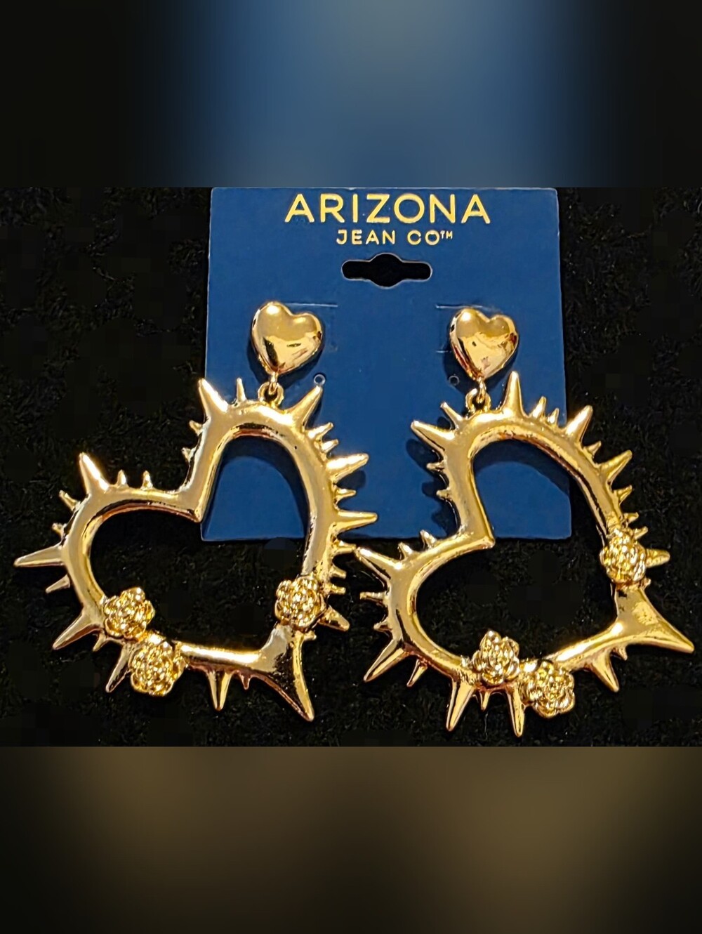 Heart Spike Drop Earrings